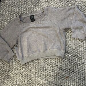 Rihanna for River Island Cropped Grey Crewneck Size 14
